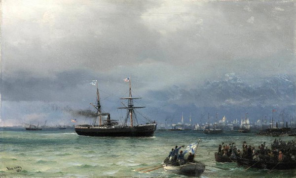 Image - Ivan Aivazovsky: The US Humanitarian Relief Ship (1892).